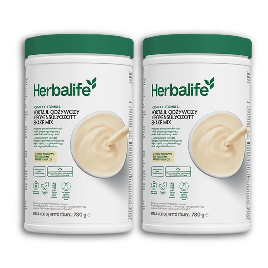 2x Koktajl Formuła 1 Herbalife waniliowo-śmietankowy 780g
